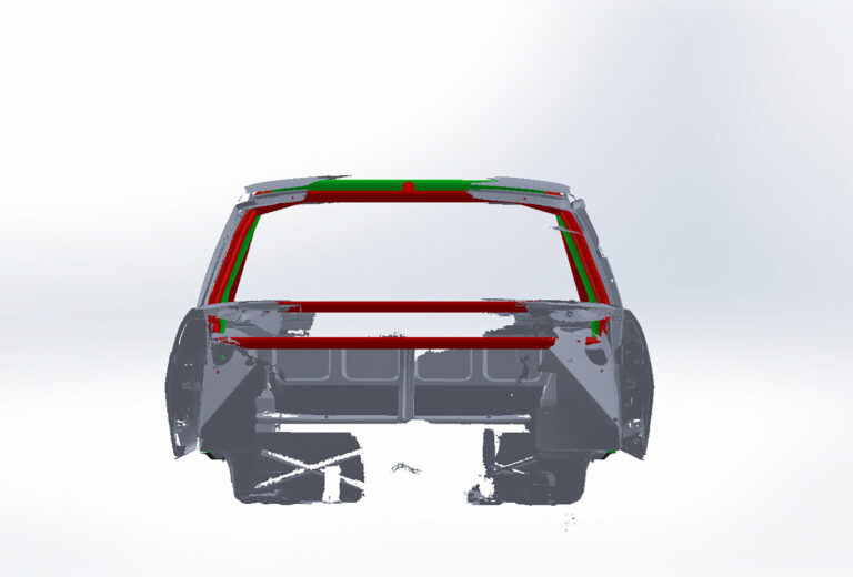scan 3D de la voiture et modlisation de l'arceau